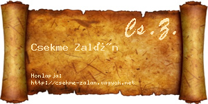 Csekme Zalán névjegykártya