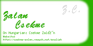 zalan csekme business card